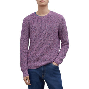 Club Monaco Men's Feel Good Long Sleeve Cotton Blend Sweater, Purple Multi, Sz M